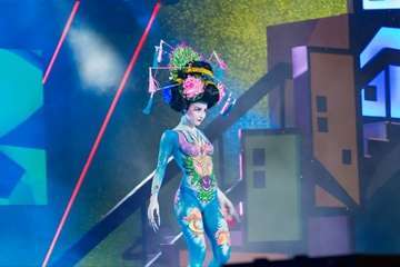 Concurso de maquillaje corporal del Carnaval de Las Palmas de GC (Foto Antonio Rico)
